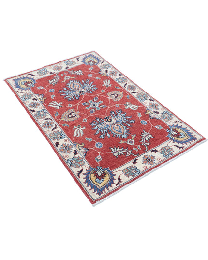 Ziegler 2' 9" X 4' 1" Hand Knotted Wool Rug 2' 9" X 4' 1" (84 X 124) / Red / Wool