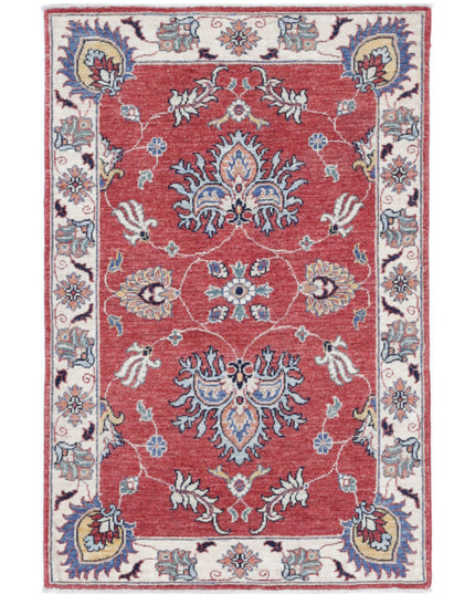 Ziegler 2' 9" X 4' 1" Hand Knotted Wool Rug 2' 9" X 4' 1" (84 X 124) / Red / Wool