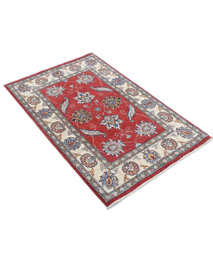 Ziegler 2' 9" X 4' 3" Hand Knotted Wool Rug 2' 9" X 4' 3" (84 X 130) / Red / Wool