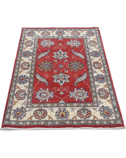 Ziegler 2' 9" X 4' 3" Hand Knotted Wool Rug 2' 9" X 4' 3" (84 X 130) / Red / Wool