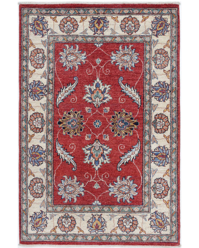 Ziegler 2' 9" X 4' 3" Hand Knotted Wool Rug 2' 9" X 4' 3" (84 X 130) / Red / Wool