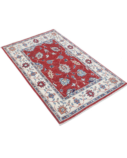 Ziegler 2' 8" X 4' 3" Hand Knotted Wool Rug 2' 8" X 4' 3" (81 X 130) / Red / Wool