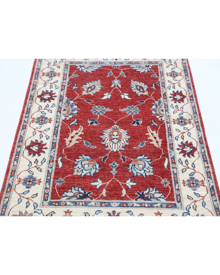 Ziegler 2' 8" X 4' 3" Hand Knotted Wool Rug 2' 8" X 4' 3" (81 X 130) / Red / Wool
