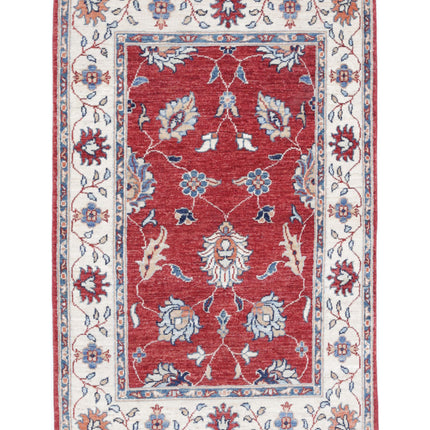 Ziegler 2' 8" X 4' 3" Hand Knotted Wool Rug 2' 8" X 4' 3" (81 X 130) / Red / Wool