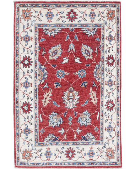 Ziegler 2' 8" X 4' 3" Hand Knotted Wool Rug 2' 8" X 4' 3" (81 X 130) / Red / Wool