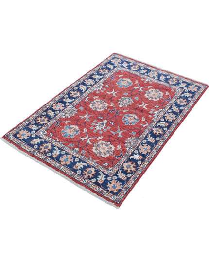Ziegler 2' 9" X 4' 3" Hand Knotted Wool Rug 2' 9" X 4' 3" (84 X 130) / Red / Wool