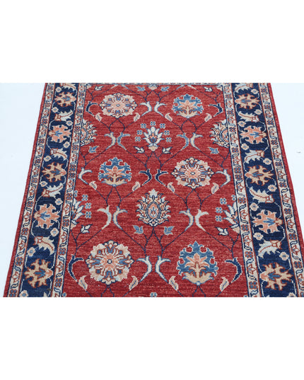Ziegler 2' 9" X 4' 3" Hand Knotted Wool Rug 2' 9" X 4' 3" (84 X 130) / Red / Wool