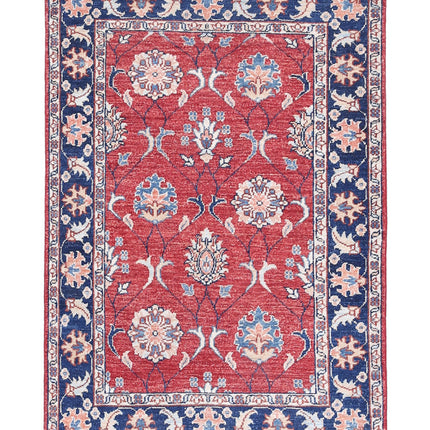 Ziegler 2' 9" X 4' 3" Hand Knotted Wool Rug 2' 9" X 4' 3" (84 X 130) / Red / Wool