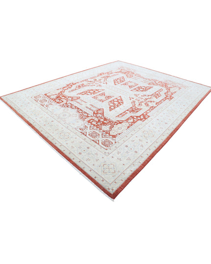 Ziegler 8' 11" X 11' 5" Hand Knotted Wool Rug 8' 11" X 11' 5" (272 X 348) / Red / Wool
