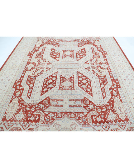 Ziegler 8' 11" X 11' 5" Hand Knotted Wool Rug 8' 11" X 11' 5" (272 X 348) / Red / Wool