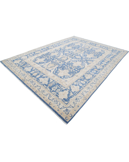 Ziegler 8' 6" X 11' 7" Hand Knotted Wool Rug 8' 6" X 11' 7" (259 X 353) / Blue / Wool