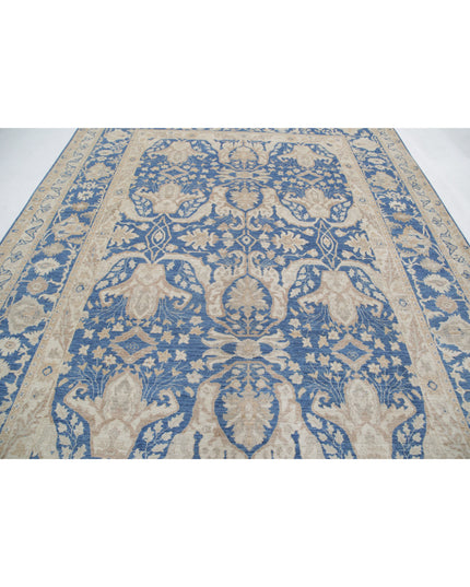 Ziegler 8' 6" X 11' 7" Hand Knotted Wool Rug 8' 6" X 11' 7" (259 X 353) / Blue / Wool