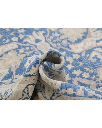 Ziegler 8' 6" X 11' 7" Hand Knotted Wool Rug 8' 6" X 11' 7" (259 X 353) / Blue / Wool