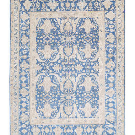 Ziegler 8' 6" X 11' 7" Hand Knotted Wool Rug 8' 6" X 11' 7" (259 X 353) / Blue / Wool