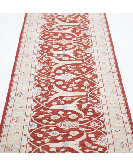 Ziegler 2' 5" X 10' 0" Hand Knotted Wool Rug 2' 5" X 10' 0" (74 X 305) / Red / Wool