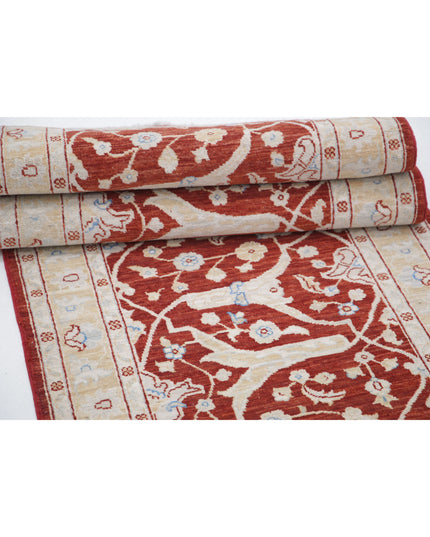 Ziegler 2' 5" X 10' 0" Hand Knotted Wool Rug 2' 5" X 10' 0" (74 X 305) / Red / Wool