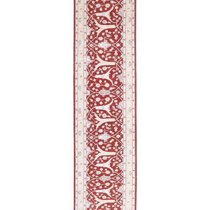 Ziegler 2' 5" X 10' 0" Hand Knotted Wool Rug 2' 5" X 10' 0" (74 X 305) / Red / Wool