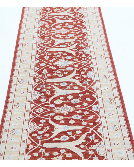 Ziegler 2' 5" X 10' 0" Hand Knotted Wool Rug 2' 5" X 10' 0" (74 X 305) / Red / Wool