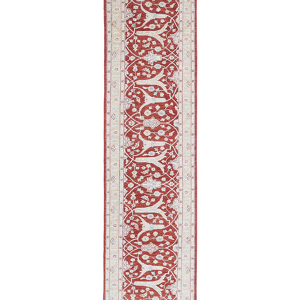 Ziegler 2' 5" X 10' 0" Hand Knotted Wool Rug 2' 5" X 10' 0" (74 X 305) / Red / Wool