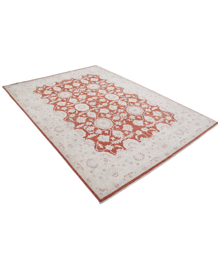 Ziegler 6' 4" X 9' 0" Hand Knotted Wool Rug 6' 4" X 9' 0" (193 X 274) / Red / Wool
