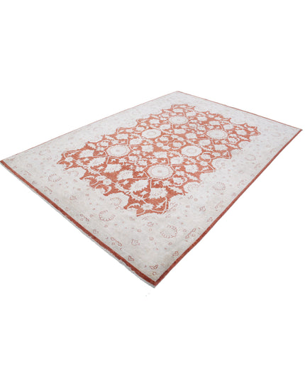 Ziegler 6' 4" X 9' 0" Hand Knotted Wool Rug 6' 4" X 9' 0" (193 X 274) / Red / Wool