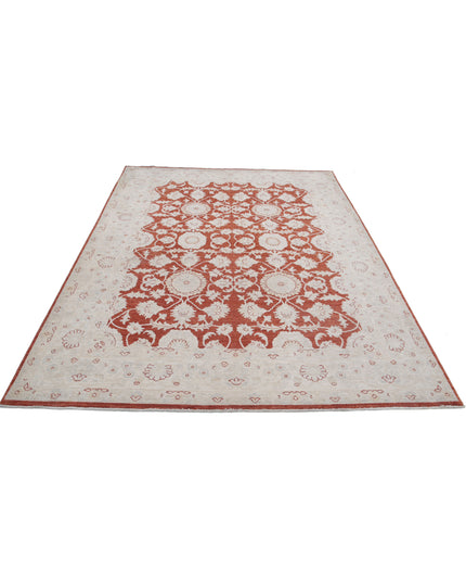 Ziegler 6' 4" X 9' 0" Hand Knotted Wool Rug 6' 4" X 9' 0" (193 X 274) / Red / Wool