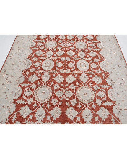 Ziegler 6' 4" X 9' 0" Hand Knotted Wool Rug 6' 4" X 9' 0" (193 X 274) / Red / Wool
