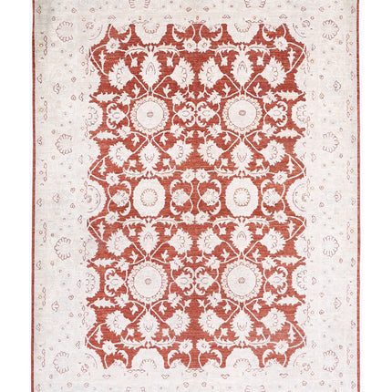 Ziegler 6' 4" X 9' 0" Hand Knotted Wool Rug 6' 4" X 9' 0" (193 X 274) / Red / Wool