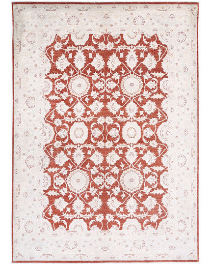 Ziegler 6' 4" X 9' 0" Hand Knotted Wool Rug 6' 4" X 9' 0" (193 X 274) / Red / Wool