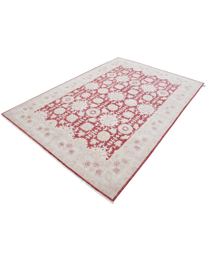 Ziegler 5' 11" X 8' 8" Hand Knotted Wool Rug 5' 11" X 8' 8" (180 X 264) / Red / Wool