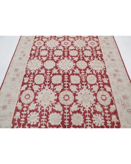 Ziegler 5' 11" X 8' 8" Hand Knotted Wool Rug 5' 11" X 8' 8" (180 X 264) / Red / Wool