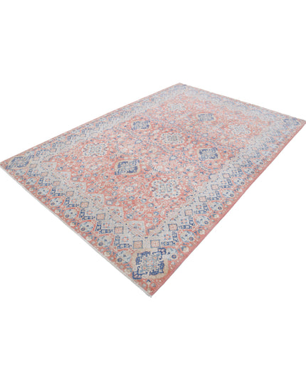 Ziegler 5' 11" X 8' 10" Hand Knotted Wool Rug 5' 11" X 8' 10" (180 X 269) / Peach / Wool