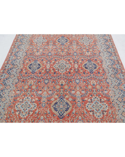 Ziegler 5' 11" X 8' 10" Hand Knotted Wool Rug 5' 11" X 8' 10" (180 X 269) / Peach / Wool