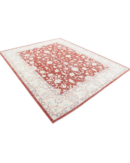 Ziegler 7' 11" X 9' 8" Hand Knotted Wool Rug 7' 11" X 9' 8" (241 X 295) / Red / Wool