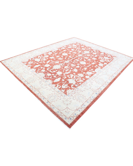 Ziegler 7' 11" X 9' 8" Hand Knotted Wool Rug 7' 11" X 9' 8" (241 X 295) / Red / Wool