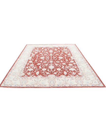 Ziegler 7' 11" X 9' 8" Hand Knotted Wool Rug 7' 11" X 9' 8" (241 X 295) / Red / Wool