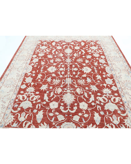 Ziegler 7' 11" X 9' 8" Hand Knotted Wool Rug 7' 11" X 9' 8" (241 X 295) / Red / Wool