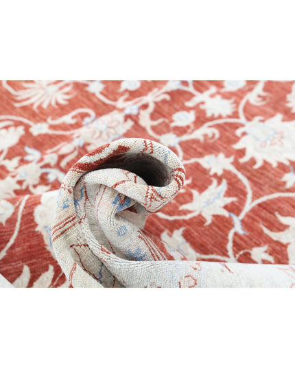 Ziegler 7' 11" X 9' 8" Hand Knotted Wool Rug 7' 11" X 9' 8" (241 X 295) / Red / Wool