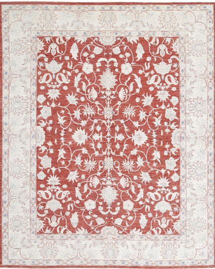 Ziegler 7' 11" X 9' 8" Hand Knotted Wool Rug 7' 11" X 9' 8" (241 X 295) / Red / Wool