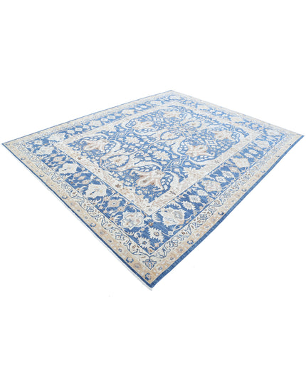 Ziegler 7' 10" X 9' 9" Hand Knotted Wool Rug 7' 10" X 9' 9" (239 X 297) / Blue / Wool