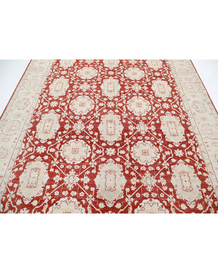 Ziegler 7' 11" X 9' 9" Hand Knotted Wool Rug 7' 11" X 9' 9" (241 X 297) / Rust / Wool