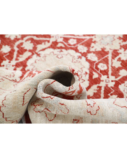 Ziegler 7' 11" X 9' 9" Hand Knotted Wool Rug 7' 11" X 9' 9" (241 X 297) / Rust / Wool