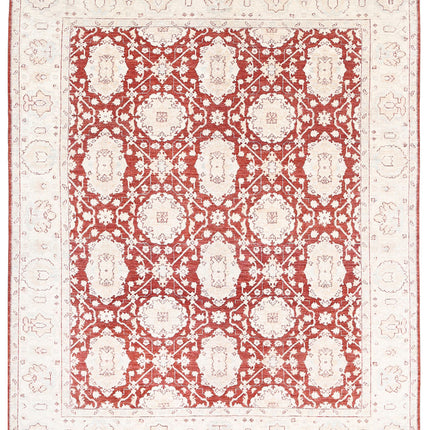 Ziegler 7' 11" X 9' 9" Hand Knotted Wool Rug 7' 11" X 9' 9" (241 X 297) / Rust / Wool