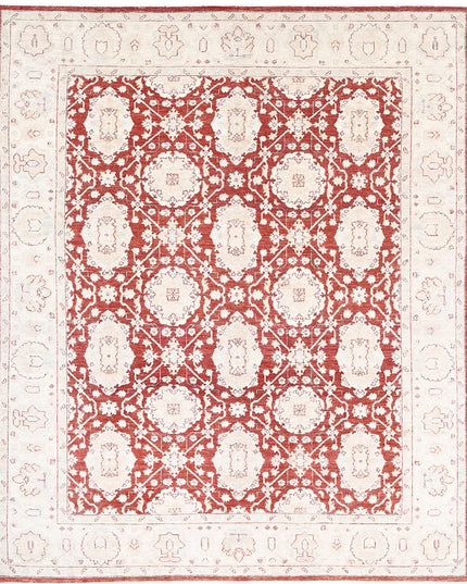 Ziegler 7' 11" X 9' 9" Hand Knotted Wool Rug 7' 11" X 9' 9" (241 X 297) / Rust / Wool