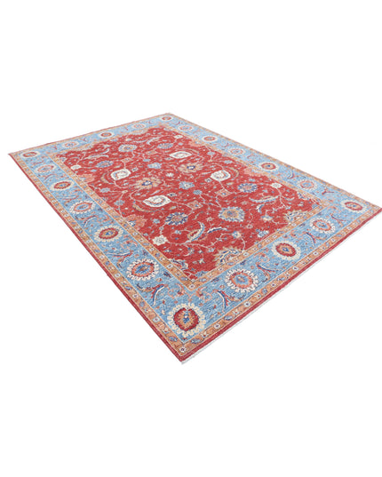 Ziegler 6' 8" X 9' 3" Hand Knotted Wool Rug 6' 8" X 9' 3" (203 X 282) / Red / Wool