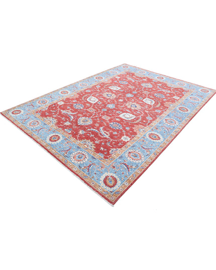 Ziegler 6' 8" X 9' 3" Hand Knotted Wool Rug 6' 8" X 9' 3" (203 X 282) / Red / Wool