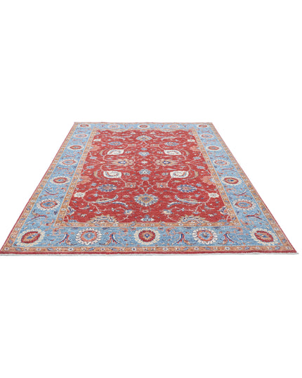 Ziegler 6' 8" X 9' 3" Hand Knotted Wool Rug 6' 8" X 9' 3" (203 X 282) / Red / Wool