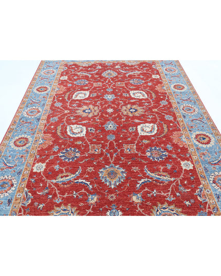 Ziegler 6' 8" X 9' 3" Hand Knotted Wool Rug 6' 8" X 9' 3" (203 X 282) / Red / Wool