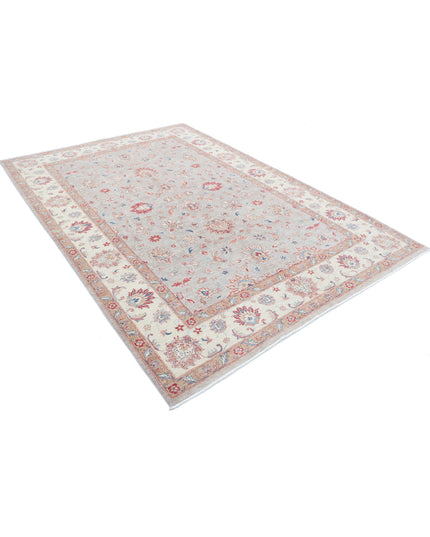Ziegler 6' 6" X 9' 5" Hand Knotted Wool Rug 6' 6" X 9' 5" (198 X 287) / Grey / Wool