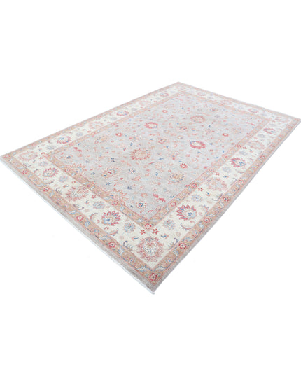 Ziegler 6' 6" X 9' 5" Hand Knotted Wool Rug 6' 6" X 9' 5" (198 X 287) / Grey / Wool